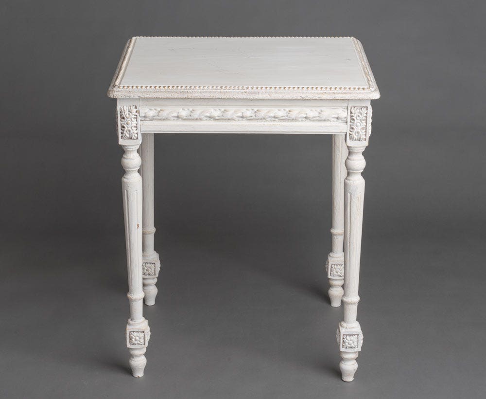 Cream side clearance table