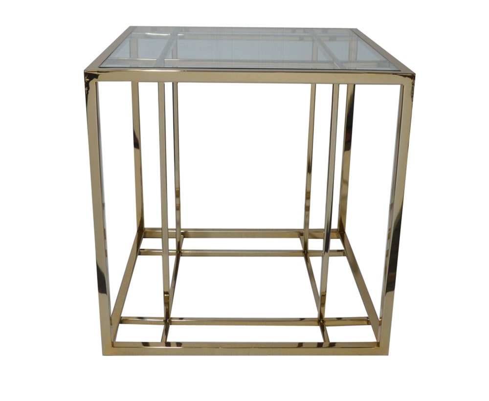 Square glass sale table