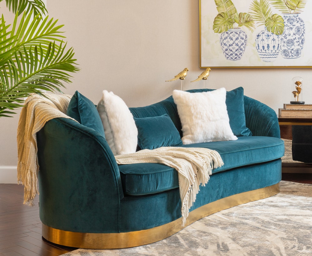 Gresham 4 Seater Sofa in Blue to Enhance Home Decor