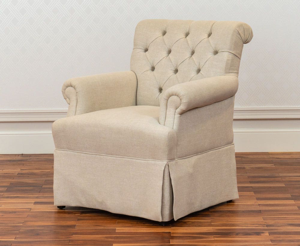 Anastasia Arm Chair in Cream for House Decoration