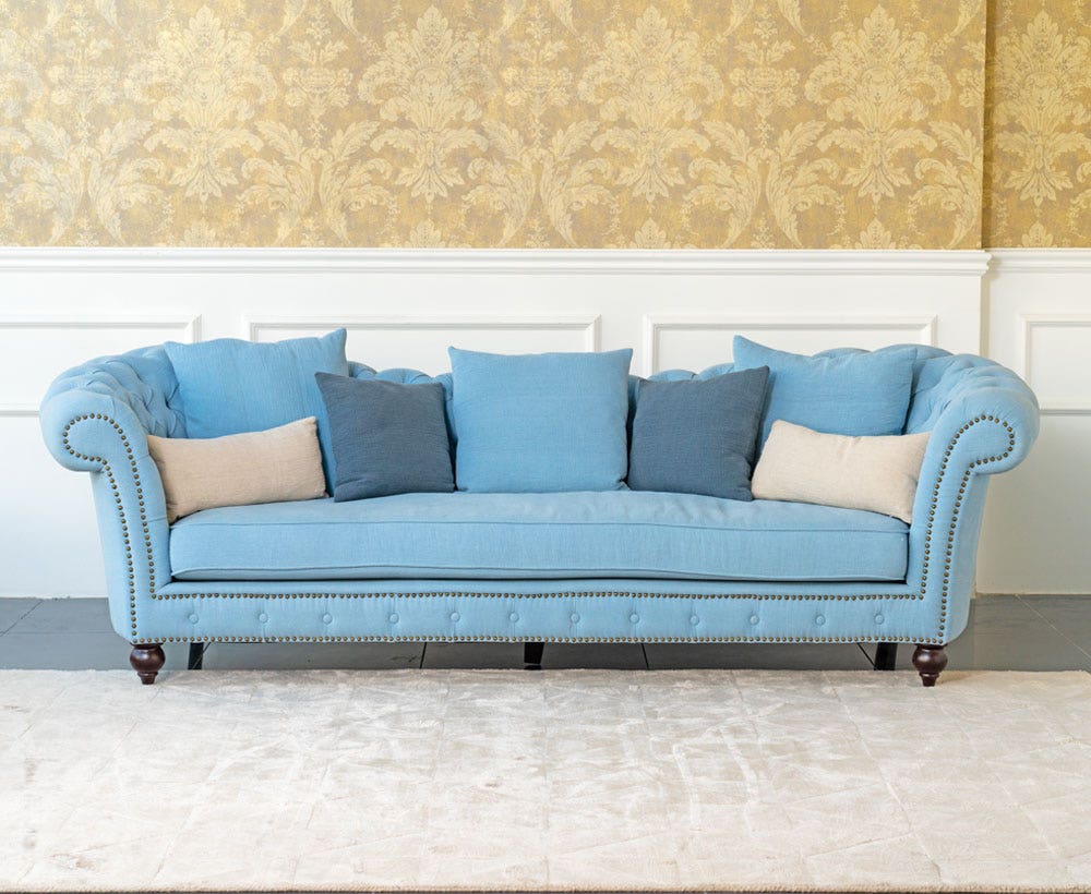 Bentley 4-Seater Sofa in Light Blue to Enhance Home Decor