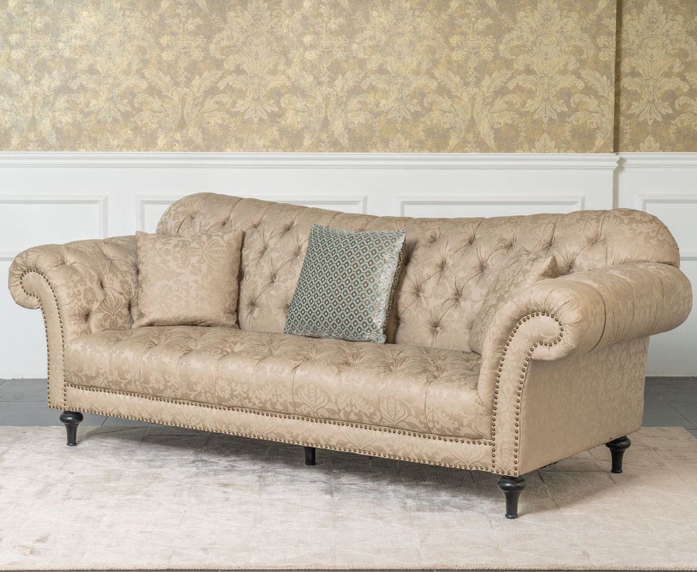 Aurelia 3-Seater Sofa in Light Brown to Enhance Home Decor