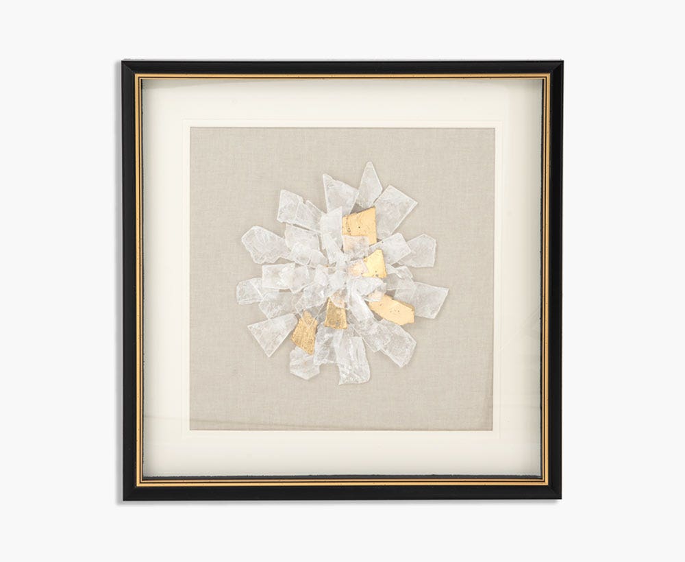 Stones Shadow Box White Gold 60 Cm