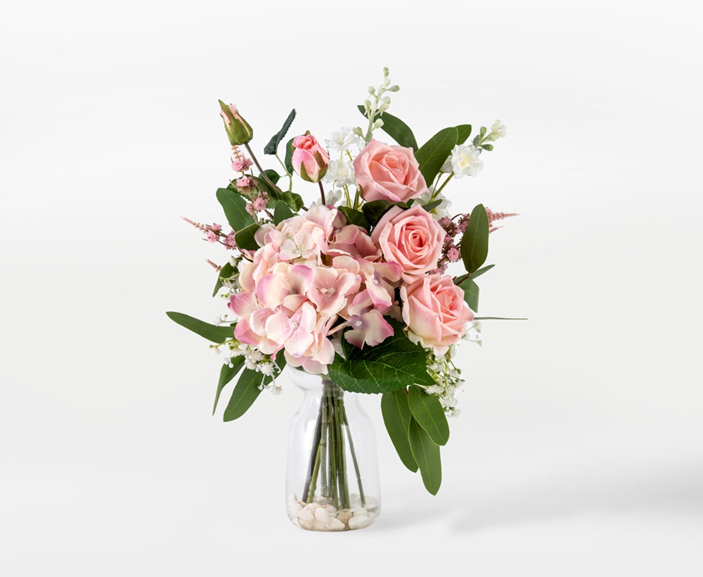 Rose/Hydrangea Arrange With Vase