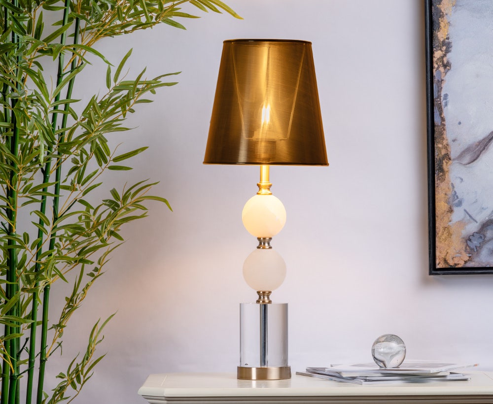 Champagne table lamp deals