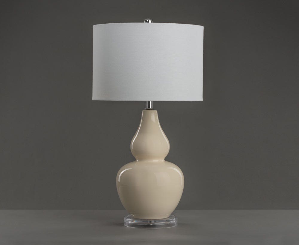 Large cream online table lamp