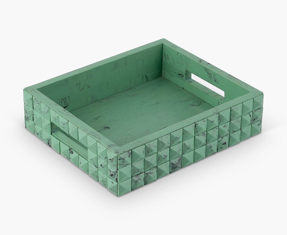 Green Serving Tray - 31.8x26.7 cm