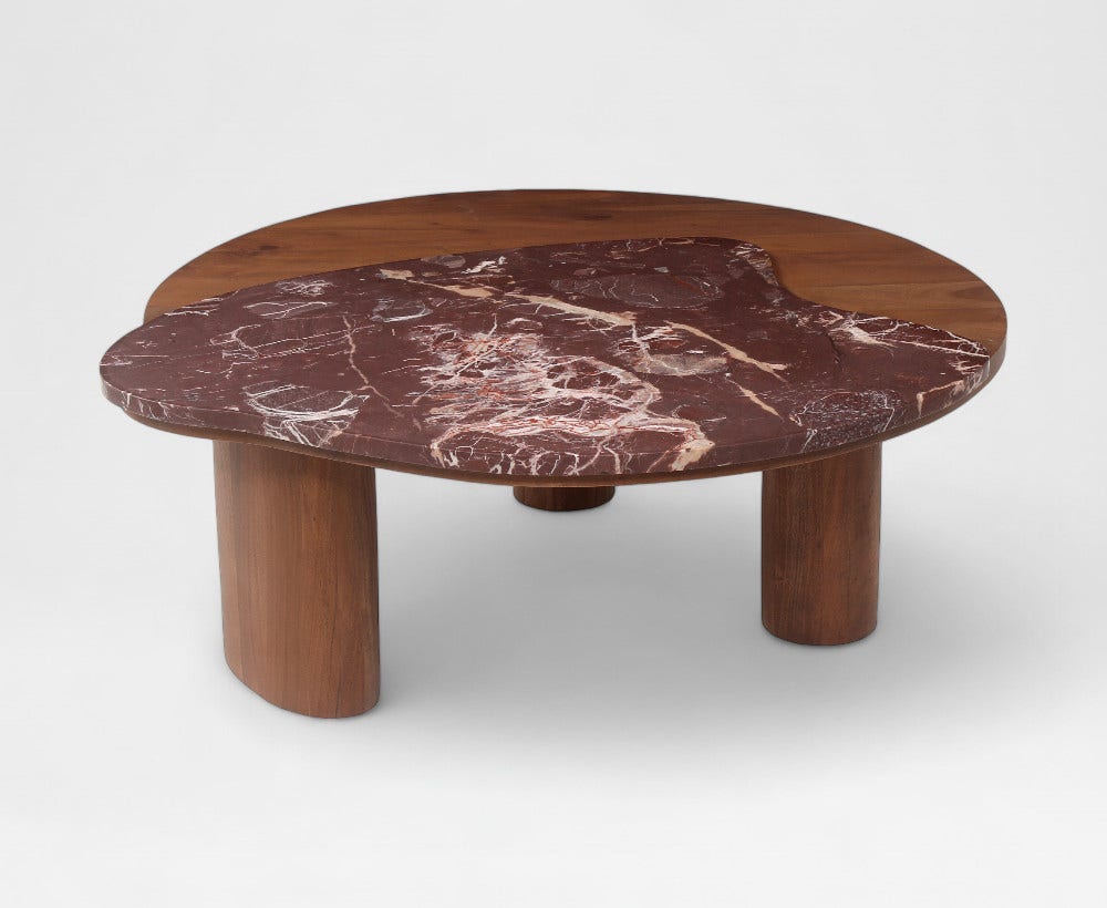 Unique coffee table dia*100x35 brown