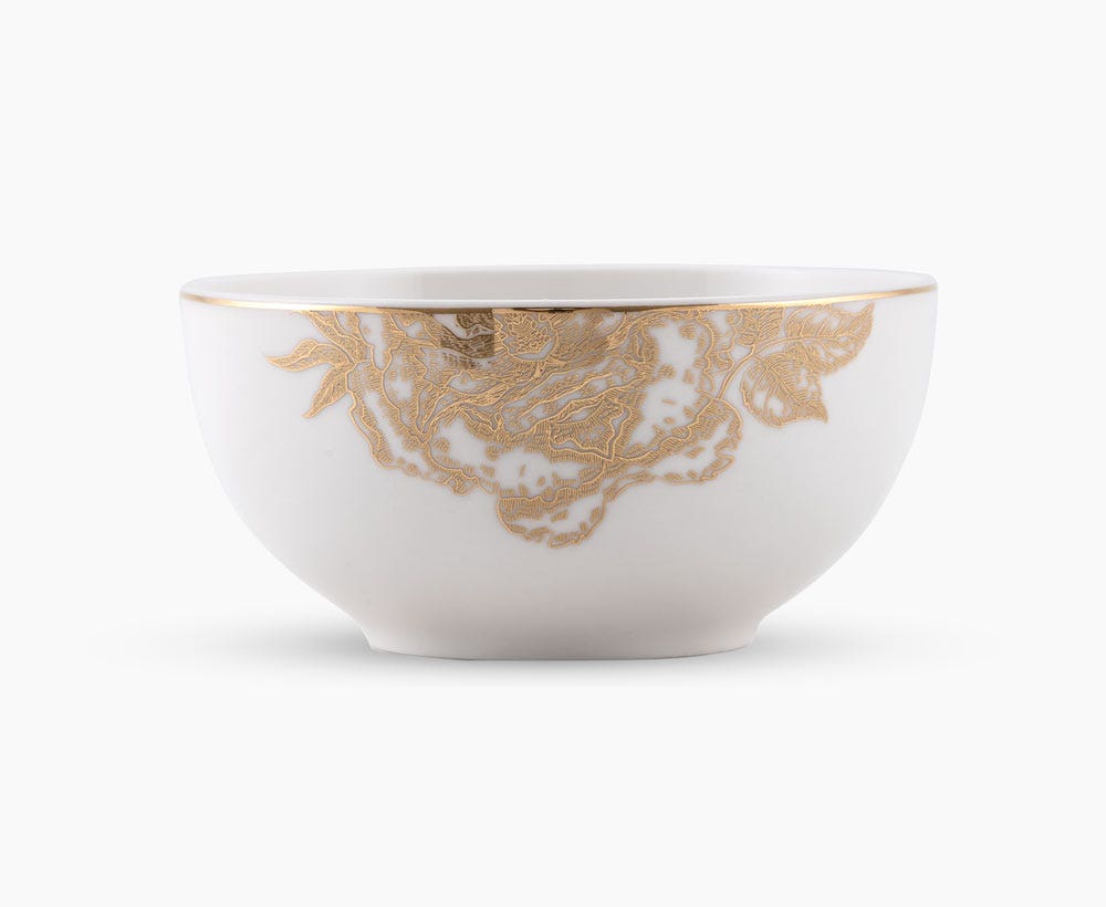 Veronique Bowl Gold-White 5.5Inch