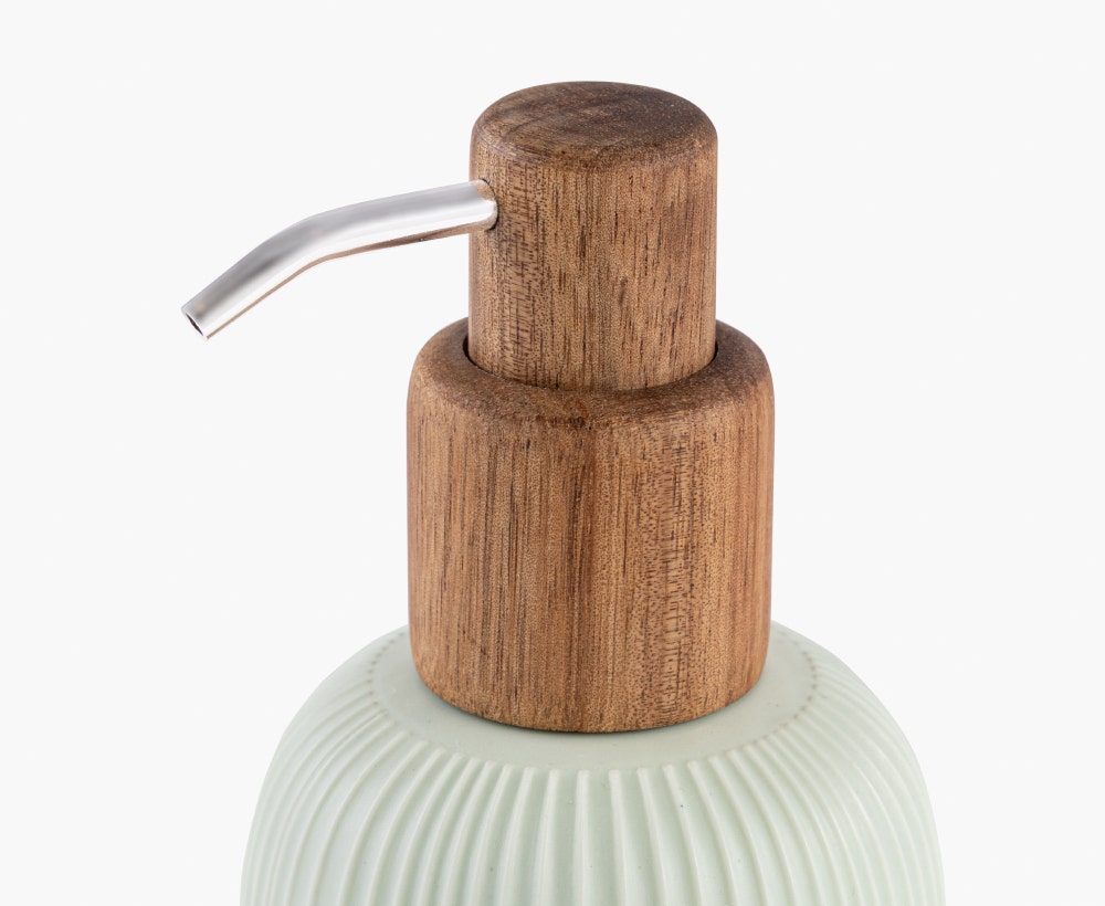 Vicenne SoapDispenser Lt.GRN/WD/BRWN7x17