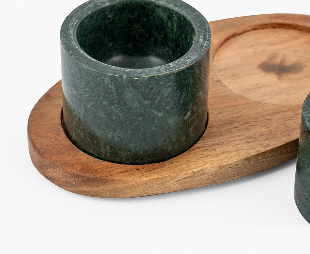 Vlad Set of 2 Condiment Bowl Set - 20x6 cm