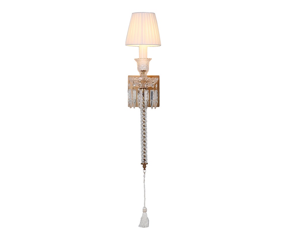 Amethy Wall Lamp CLR/Matt BRS 14x72cm