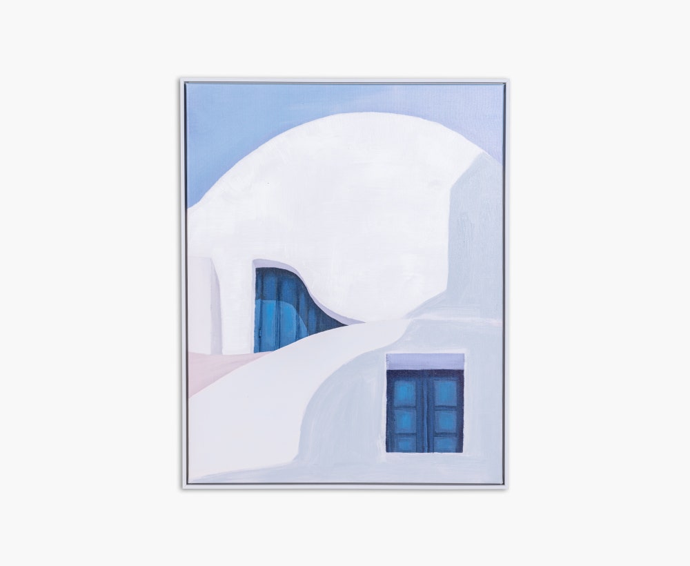 Blue and White House Painting 2, 70*88 cm
